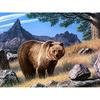 Diamond Painting Full Drill Brown Bear Rhinestone Mosaic Diamond Embroidery Animal Crystal Painting