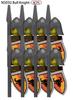 MOC Medieval Knights Figures Building Blocks Kraken Soldiers Bull Lion Army Shields Weapons Spear Helmets Bricks Toys Kids Gift