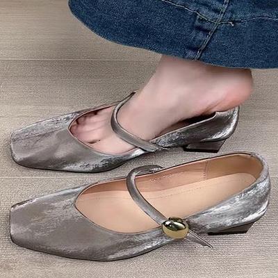 Туфли новые Женские туфли на низком каблуке Туфли Мэри Джейн с квадратным носком на потрясающем низком каблуке Модные женские туфли-лодочки Роскошные туфли для вечеринки