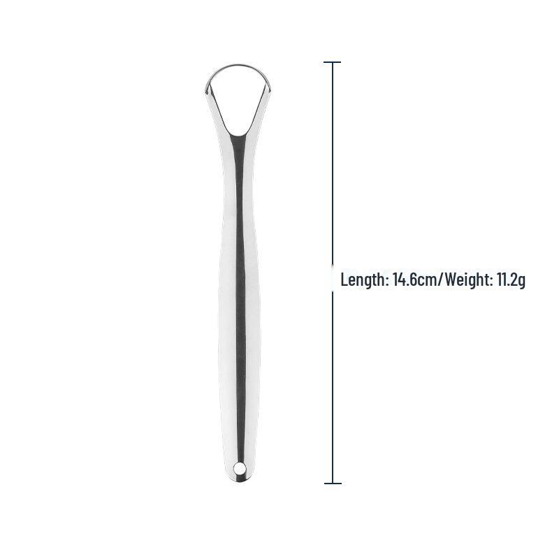 Скребок для языка из нержавеющей стали - инструмент для удаления неприятного запаха изо рта и очиститель языка