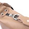 Women's Genuine Leather Shoulder Bag with Unusual Runner Keychain Vintage 22618 Beige