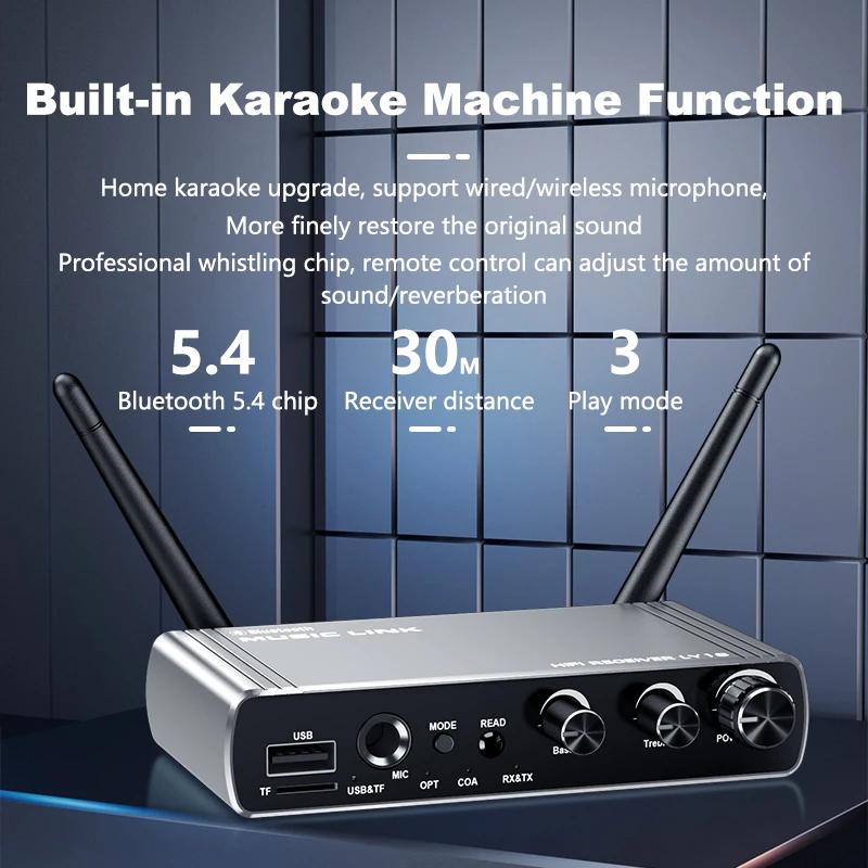 Bluetooth Передатчик Приемник BT5.4 Стерео Низкая Задержка AUX 3.5мм Оптический Беспроводной Музыкальный Аудио Адаптер Пульт Дистанционного Управления Для ТВ ПК