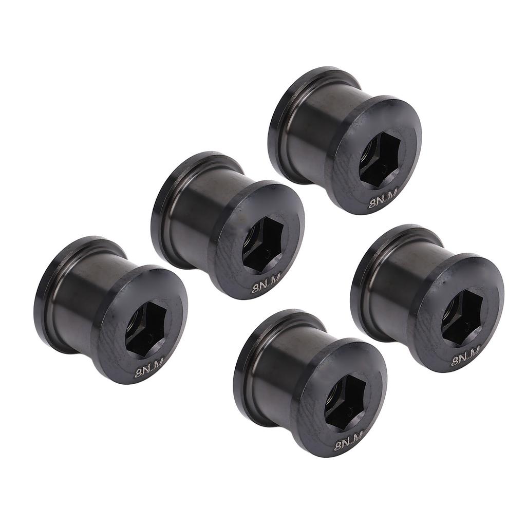 5 шт. 6,5 мм болтов для одной передней звезды, комплект из высокопрочного титанового сплава, универсальный комплект болтов для передней звезды для велосипеда, черный