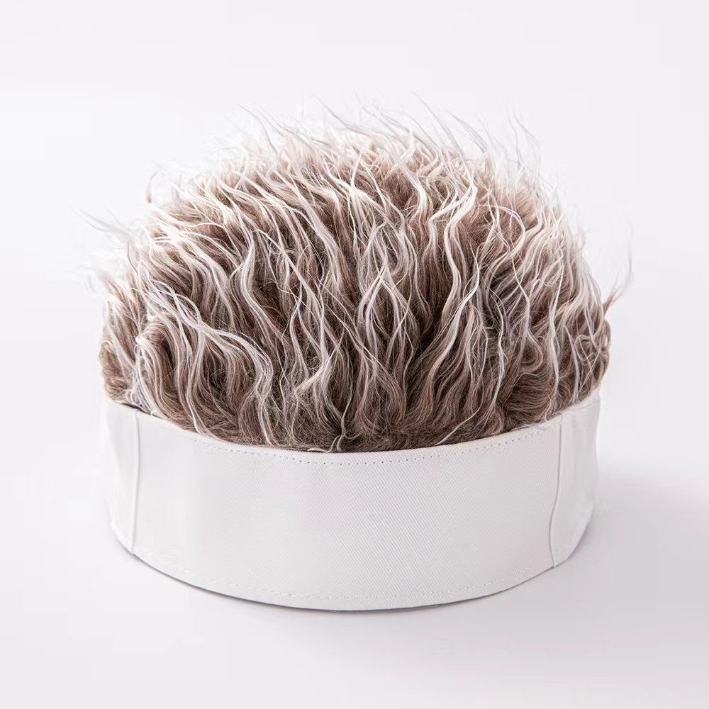 1PC New Retro Men Simulation Wig Cap Head Wrap Handsome Short Hair Cotton Hat Hip Hop Simulation Wig Beanie