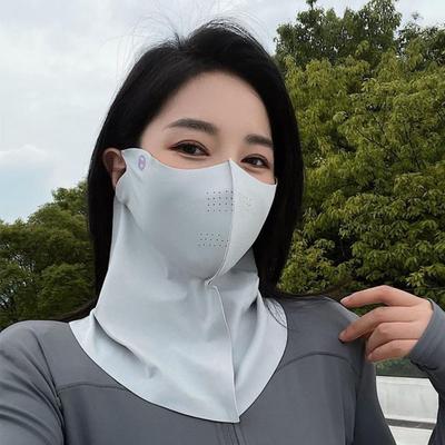 UPF50+ Солнцезащитная маска Модный 3D Ice Silk Anti-UV шарф для шеи Sunscree Пылезащитная солнцезащитная маска для лица на открытом воздухе