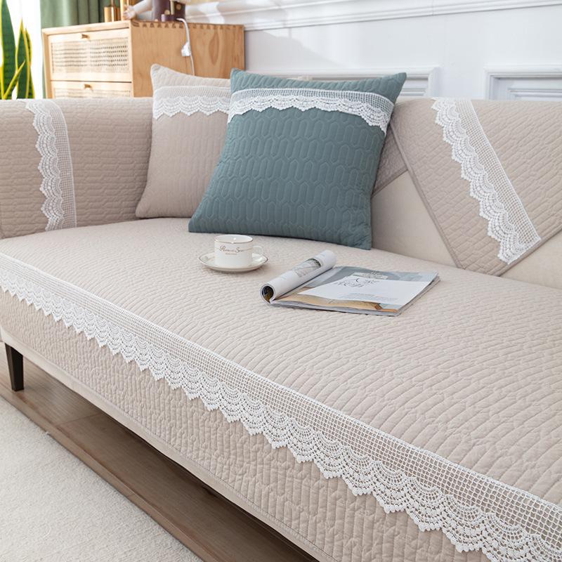 Nordic Simple Sofa Cushion, Four-Season Non-Slip Pure Cotton Seat Cushion, Winter Universal Leather Sofa Cover Cover Cloth Towel