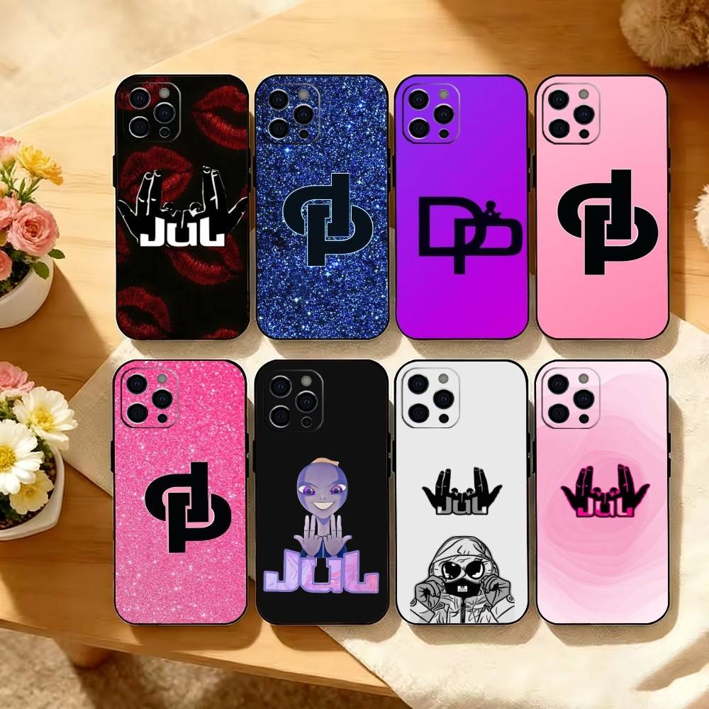 R-Rapper J-JUL Phone Case For iPhone 17,16,15,14,13,12,11 Plus,Pro Max,XS,Soft Silicone Black Cover