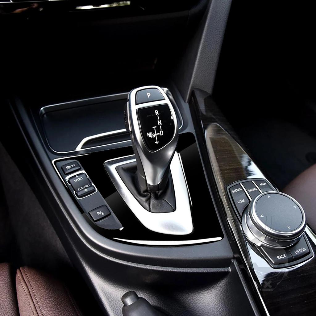For BMW 3 Series F30 3gt F34 2013-2017 Piano Black Gear Shift Panel Trim Cover Car Interior Retrofitting Accessories Sticker
