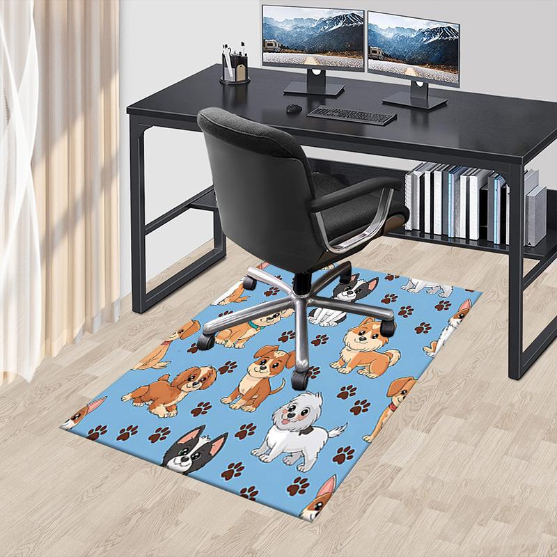 1PC Dogs paw prints Non-Slip Floor carpet, suitable for Office, bedroomand playrooms. It can also be used as a sofa footrest cover-T33