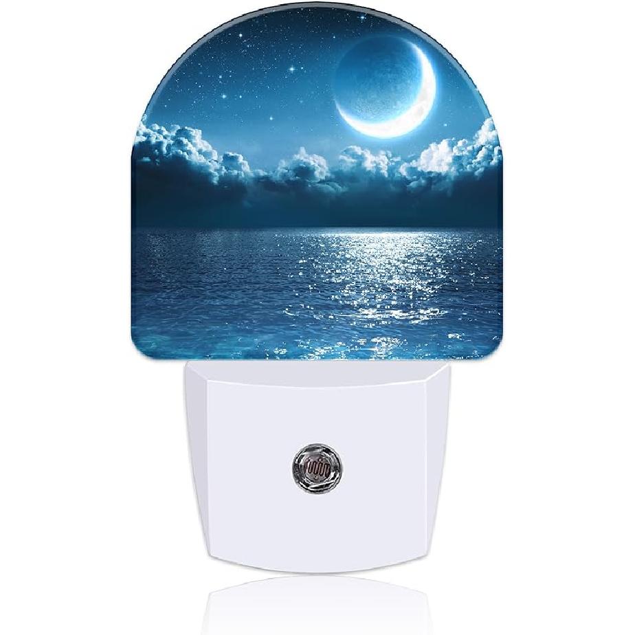 Watercolor Christmas Tree Night Light for Kids, LED Night Light Plug into Wall with Dusk to Dawn Sensor for Girls Boys Women Men Room Decor, Hallway,