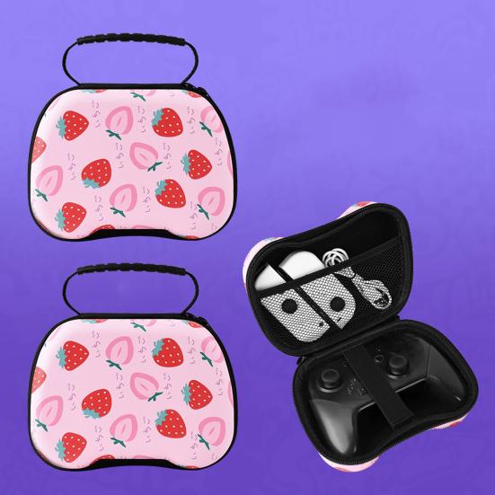 Противоударный жесткий дорожный чехол для контроллера из ЭВА, беспроводной геймпад с сетчатым карманом, фиксирующий ремень, универсальная защитная сумка с ручкой