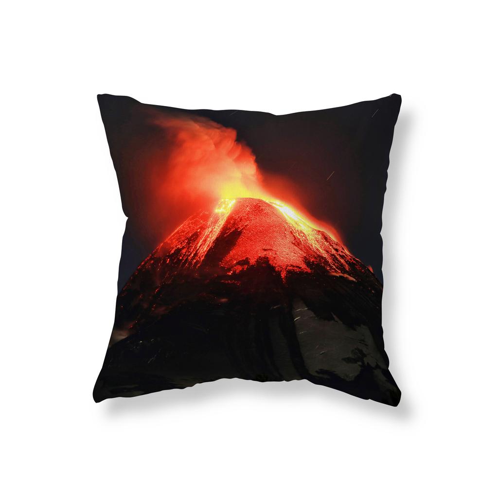 Наволочка с извержением вулкана, молнией и пейзажем, декоративная наволочка для дивана, наволочка на подушку для стула, домашний декор для комнаты