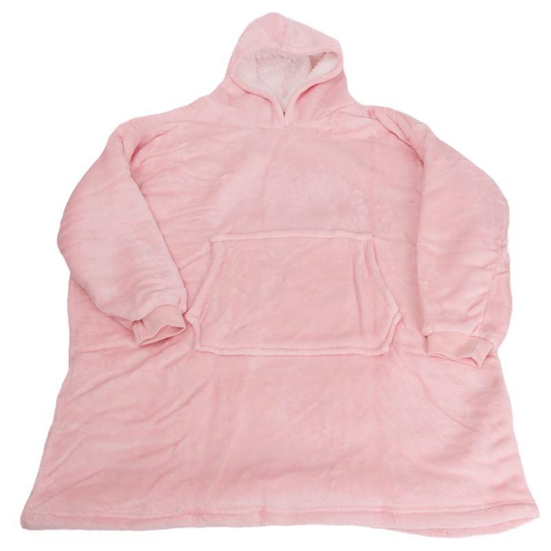 Унисекс флисовый плед-пуловер с капюшоном для тепла на улице и защиты от холода