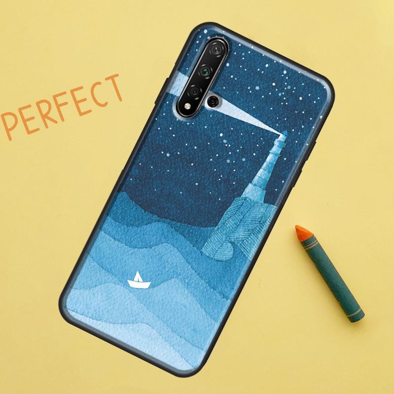 Чехол Lighthouse для Huawei Nova 5T 9 10 SE 7i 8i 11i 12i Y60 Y61 Y70 Y72 Y73 Y90 Y91 P20 P30 P40 Lite