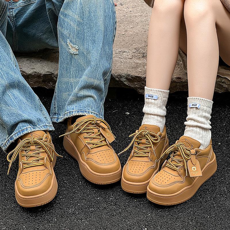 Радужные кеды на платформе для мужчин и женщин 2025 новинка дышащие туфли-булки на платформе увеличивающие рост обувь для пар спортивная повседневная обувь