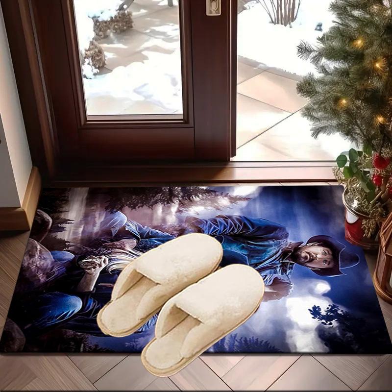Western Adventure Romance Carpet, Chair Rug,Rug for Office Bedroom living rooms, Doormat decor Fan Gift Christmas Gift