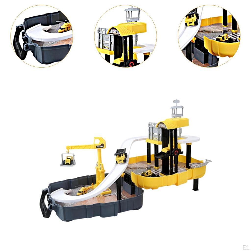 Engineering Trucks Vehicle Construction Truck Toys Rail Car Early Educational Track Parking Lot