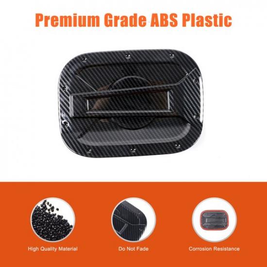 ABS Carbon Fiber Door Fuel Tank Cover Gas Cap Trim For Toyota Tundra/Sequoia 23+