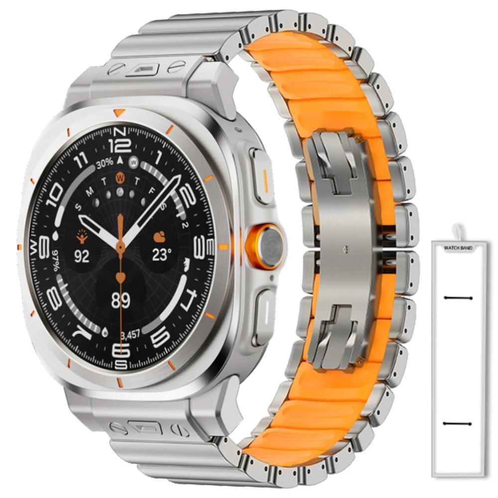 Business Titanium Band for Samsung Galaxy Watch Ultra 2025 Bracelet Man Luxury Band for Samsung Watch Ultra 47mm 2024 Watchband