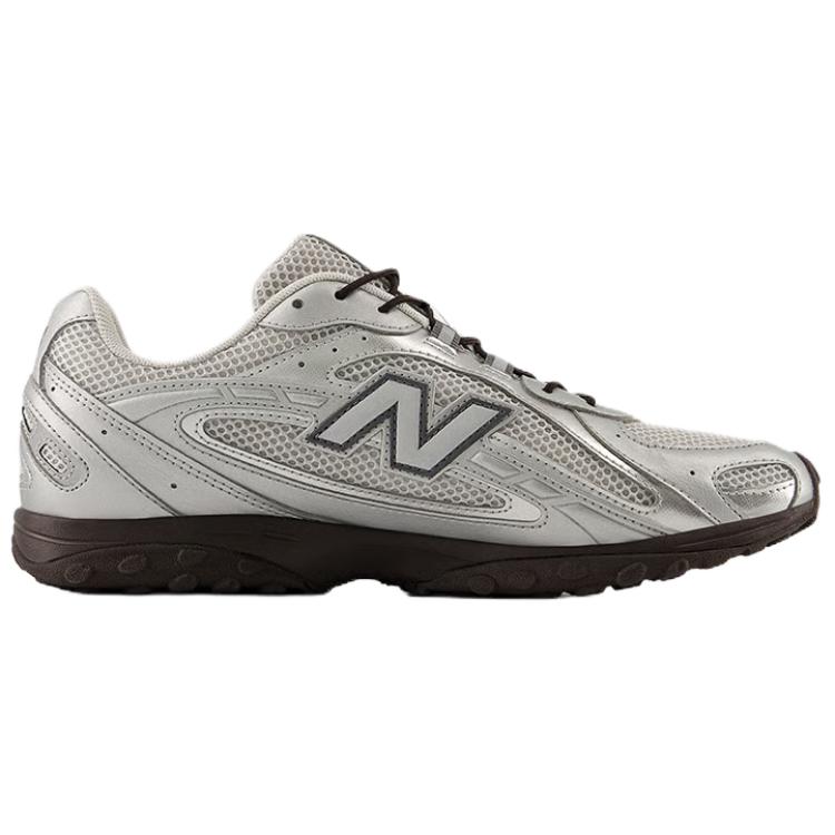 New Balance 204L Удобные Прочные Низкие Повседневные Кроссовки Унисекс Серебристые U204L5LA