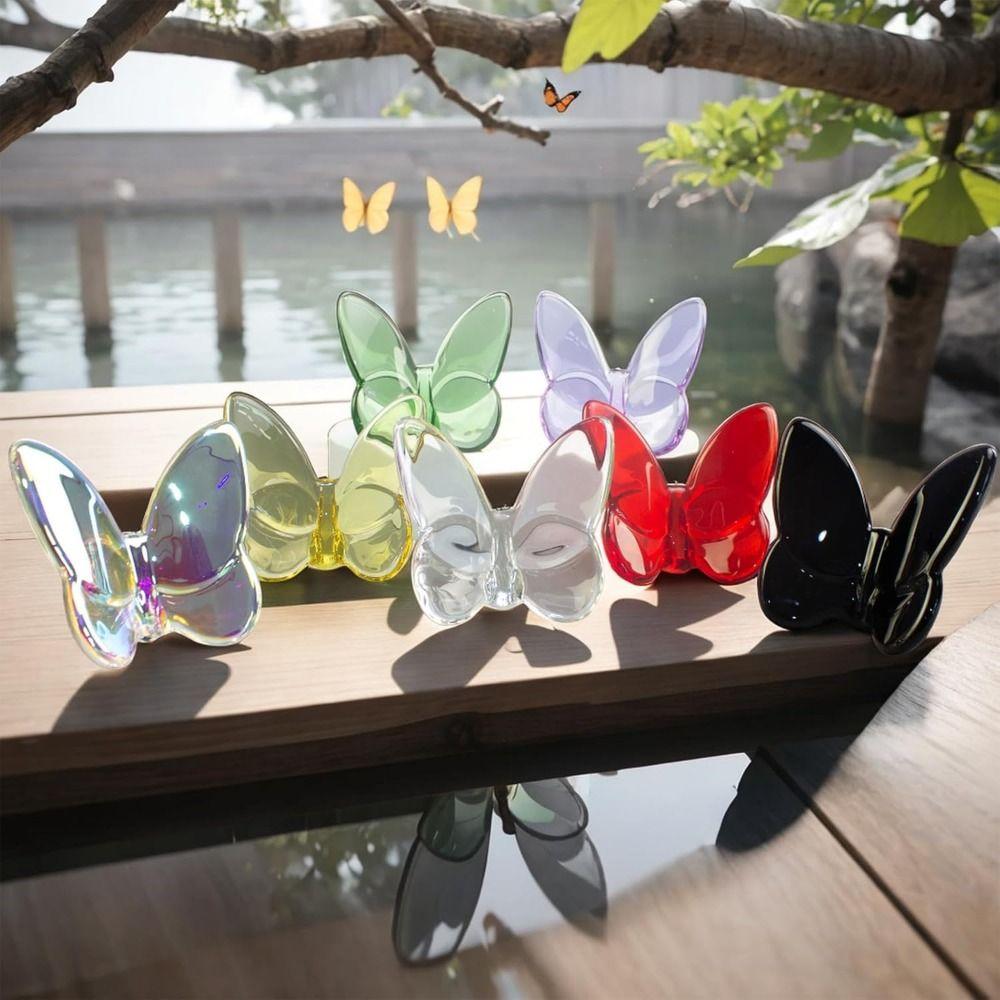 Multiple Color Crystal Butterfly Figurines Super Winkling Clear Crystal Flying Butterfly Collectible Vivid Home Decor