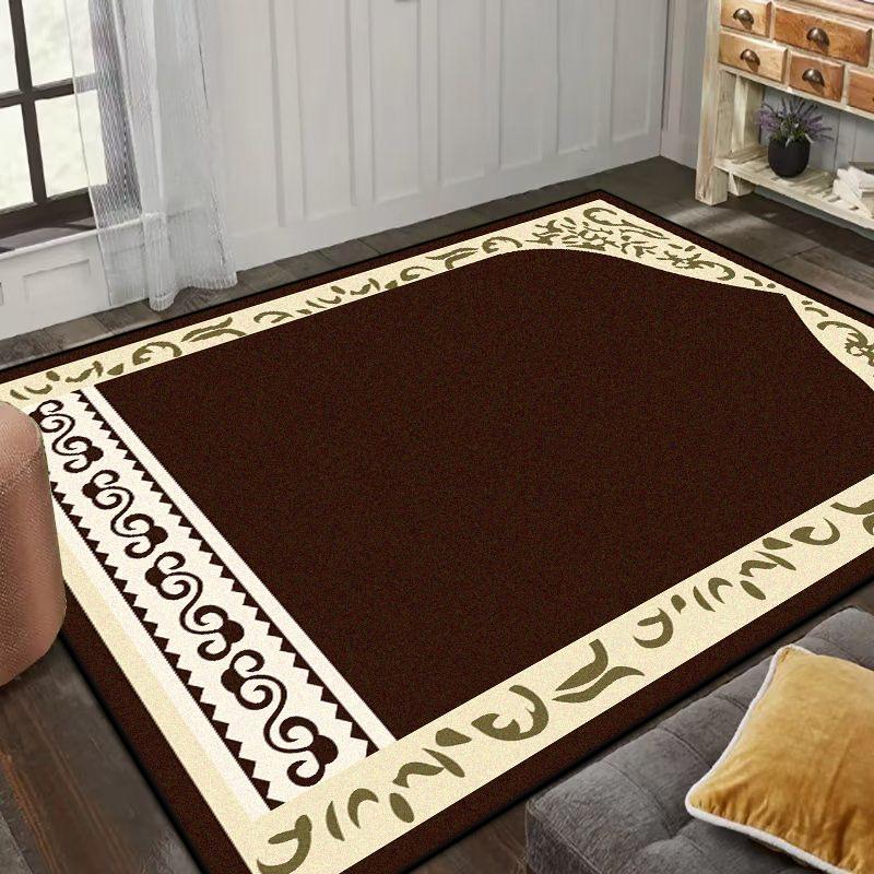 Ближневосточный резной молитвенный ковер фланелевый нескользящий коврик для молящихся коврик для колен мягкий машинная стирка домашняя гостиная украшение