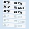 AAAOQ1 Chrome Black 3D Numbers M X7M50i X7M50d X7M60i X7 M50i M60i M50d ABS Emblem for BMW X7 Series G07 Car Trunk Badge Logo Sticker
