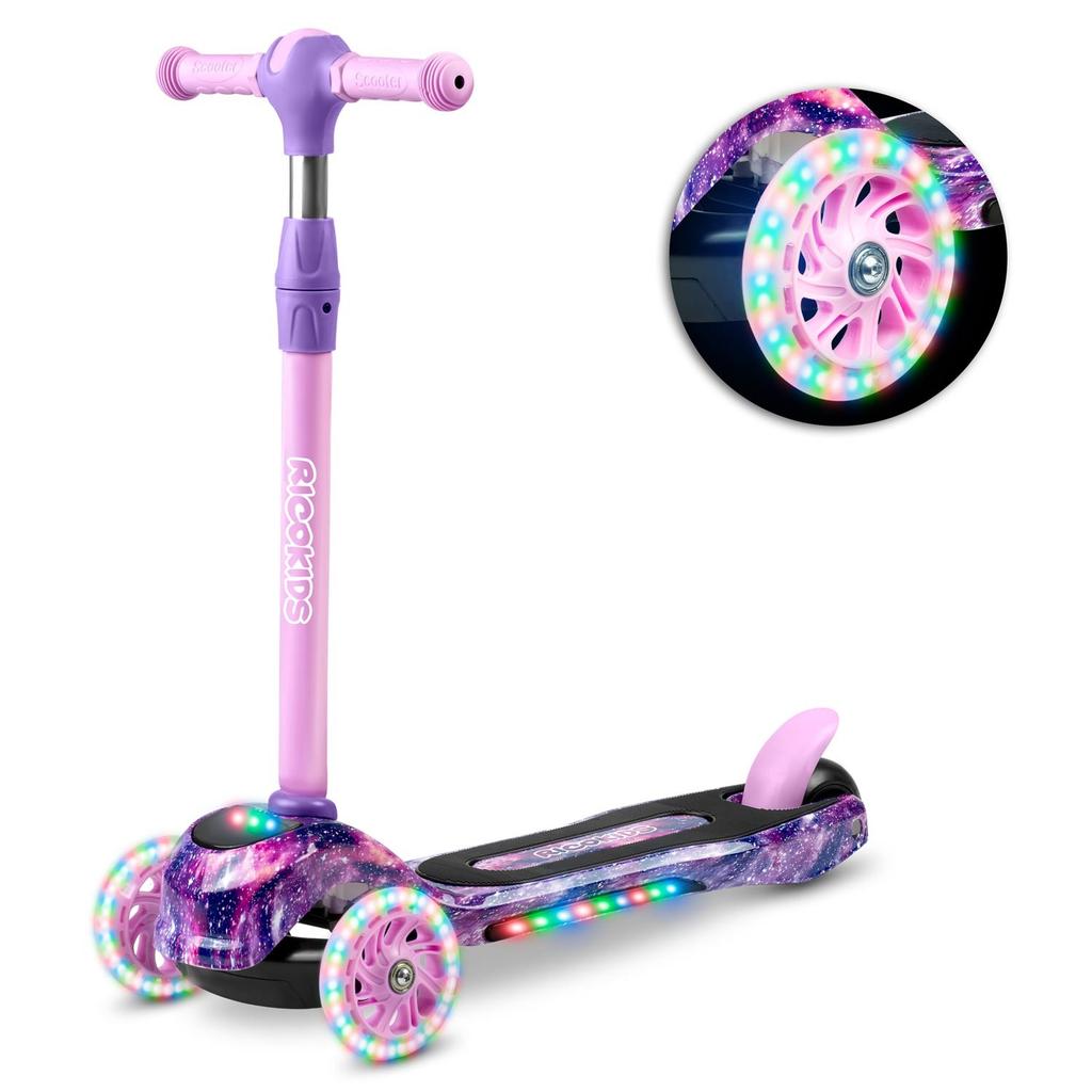 Ricokids Piko Three-wheeled Scooter - Pink and Purple