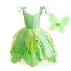 Нарядный костюм Тинкербелл для девочки Dressy Daisy, Косплей-набор с платьем и крыльями, Зеленый, Размер 140, Для детей от 12 лет, Идеально для Хэллоуина в стиле принцессы и феи