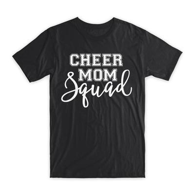 Футболка 'Cheer Mom Squad' Премиум Мягкий Хлопок Круглый Вырез Забавная Новинка НОВАЯ