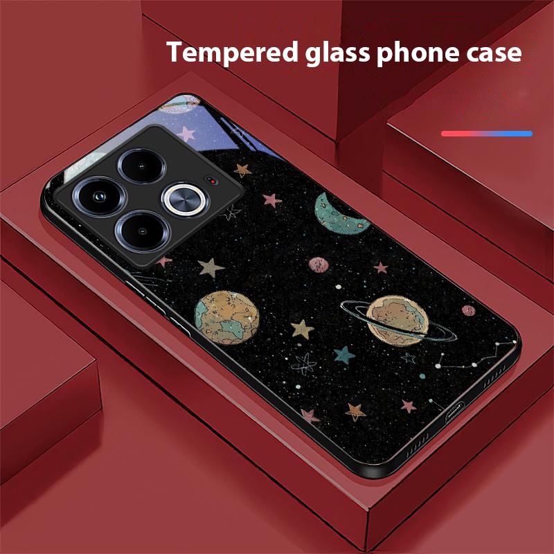 Чехол для телефона из закаленного стекла Astronaut Planet для Infinix Note 40 4G 30i 12 G96 Smart 8 Hot 9 Play 10 11S 12 20i 50 Pro Plus 5G