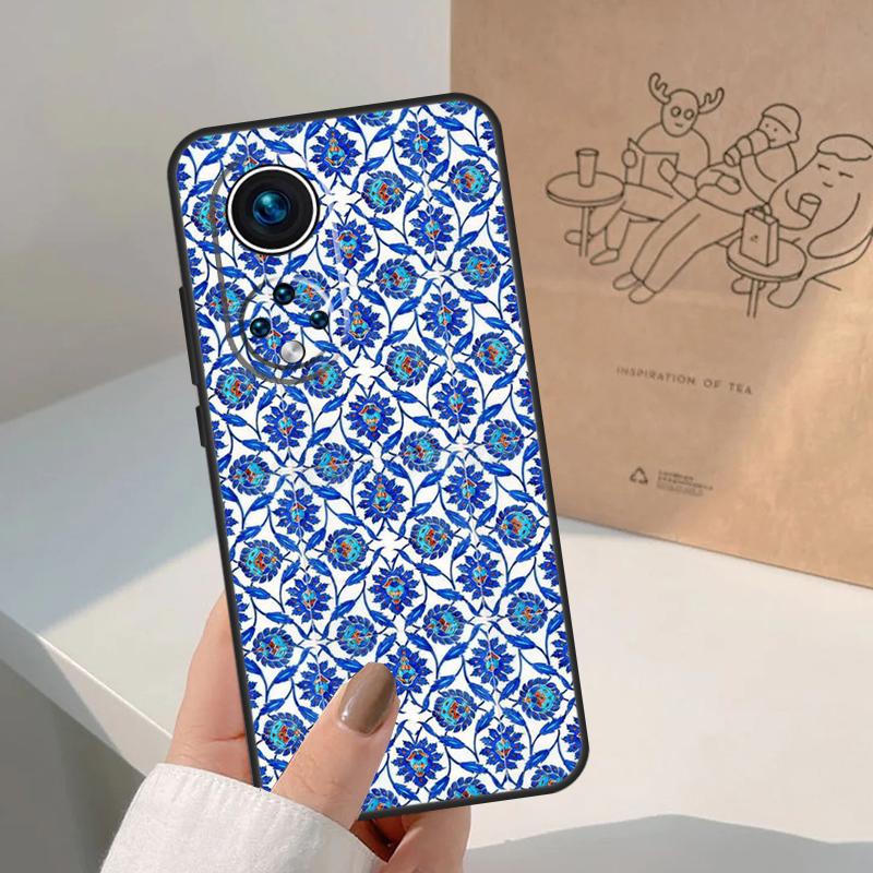 Квадратные турецкие цветочные плитки Для чехла Honor Magic 8 Pro 7 6 5 Lite Для Honor Win RT 200 400 50 70 90 X8b X9a X9b X9c X9d