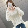 Hollow Knitted Sweater Women's Pullover Spring and Autumn V-neck Blouse Loose Outer Sweater Bottoming Shirt