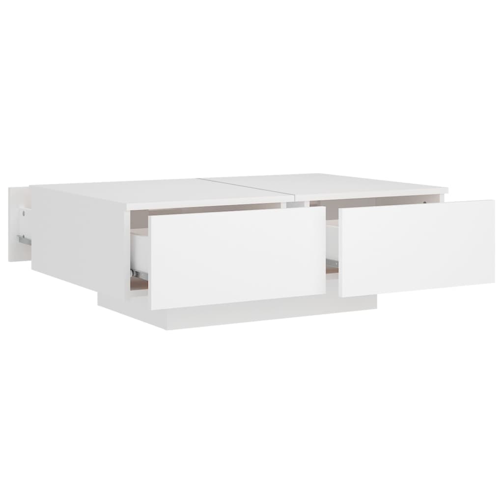 Vidaxl Stolik Kawowy, Biały, 90X60X31 Cm, Materiał Drewnopochodny
