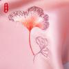 Zhi Jin Lou Mulberry Silk Ginkgo Embroidered Square Scarf