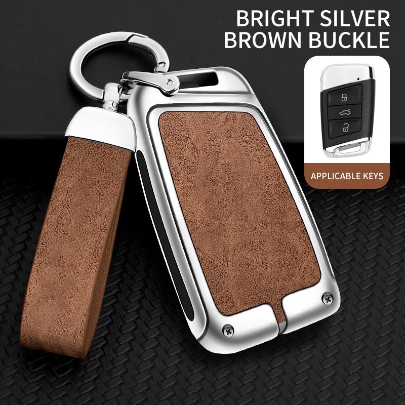 Чехол для автомобильного ключа из литой кожи для VW Volkswagen Golf 7 MK7 Tiguan MK2 для Seat Ateca Leon FR 2 Ibiza Skoda Octavia Kodiaq