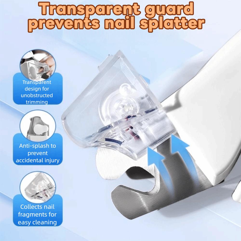 With LED Pet Nail Clipper High Hardness Splash Guard Dog Toenail Trimmer Spring Design Labor-saving Pet Nail Cutter
