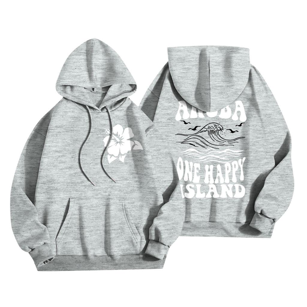 Толстовки для девочек-подростков с длинным рукавом и принтом букв, повседневные графические толстовки с капюшоном, пуловер с завязками, симпатичная толстовка большого размера