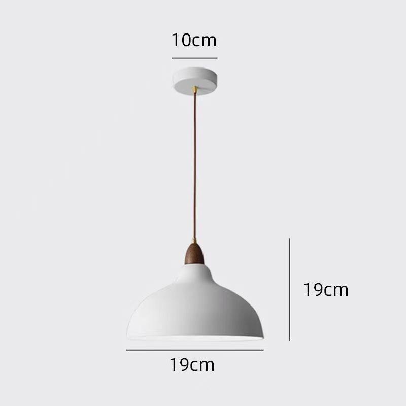 Nordic Minimalist Hanging Lamp Black White Metal Modern Pendant Light Retro Droplight for Bedroom Bedside Dining Room Bar Decor