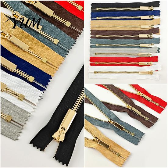 Handbags Zipper Kit 20Pcs Metal Teeth Non Separating Zipper, Heavy Duty Closed-End Wear Resistant Replacement, Short Tape for Sewing Purses