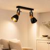 Spot De Plafond NETTLIFE 2 Spots Noirs E14 Rotation 350° Horizontale Inclinaison 90° Verticale