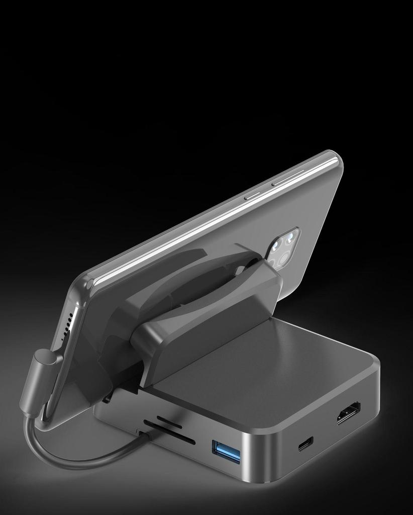Многофункциональная USB-C док-станция с PD-зарядкой и USB 3.0 хабом для ноутбуков и MacBook