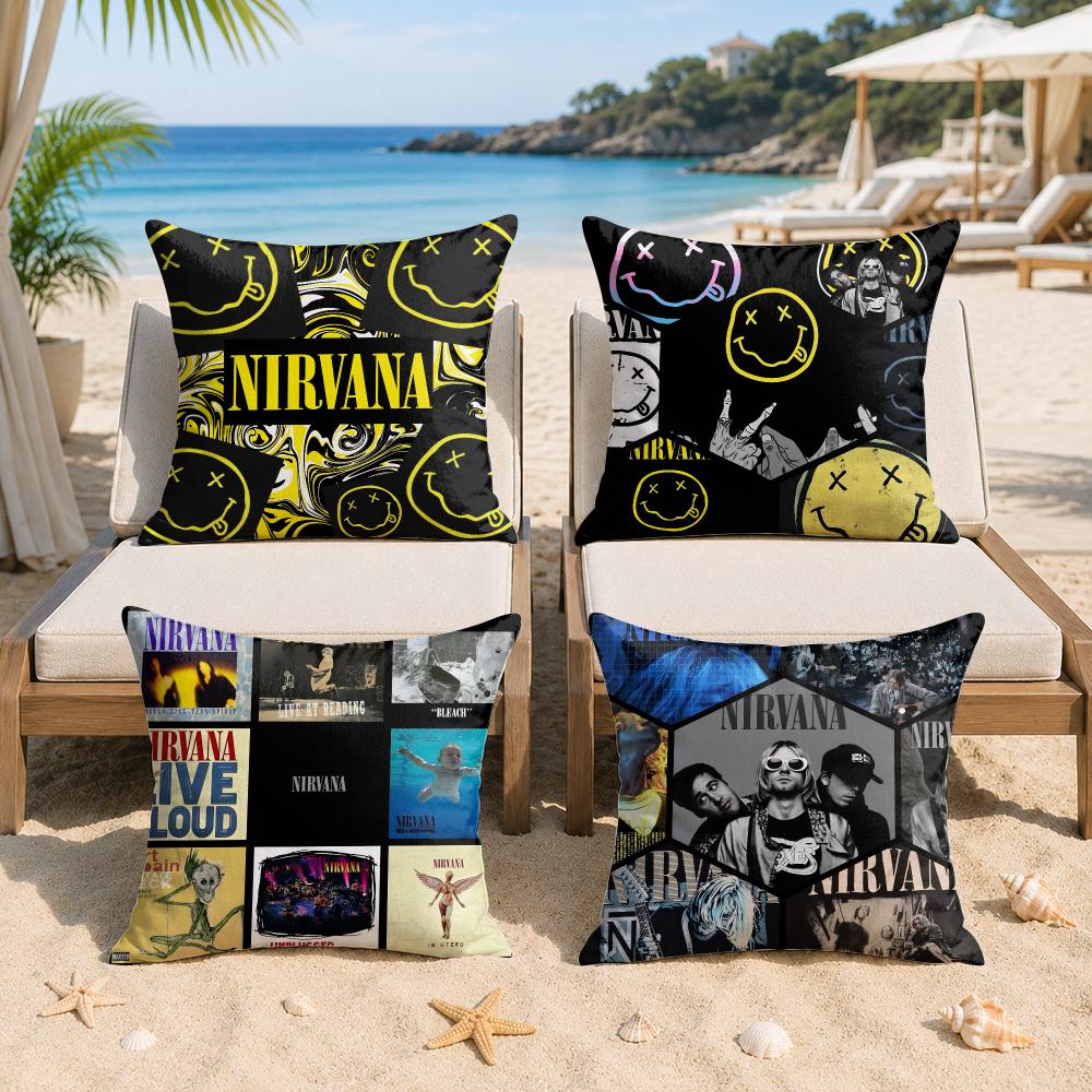 Band SmileNNirvanaS Cushion Cover Silky Short Plush Invisible Zipper Dustproof Sofa Pillow Case For Home Decor