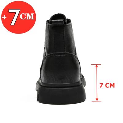 Мужские ботинки на платформе с увеличением высоты на 7 см, мужские ботинки на скрытом каблуке, мужские кожаные ботинки, мужская обувь с лифтом, мужские ботильоны