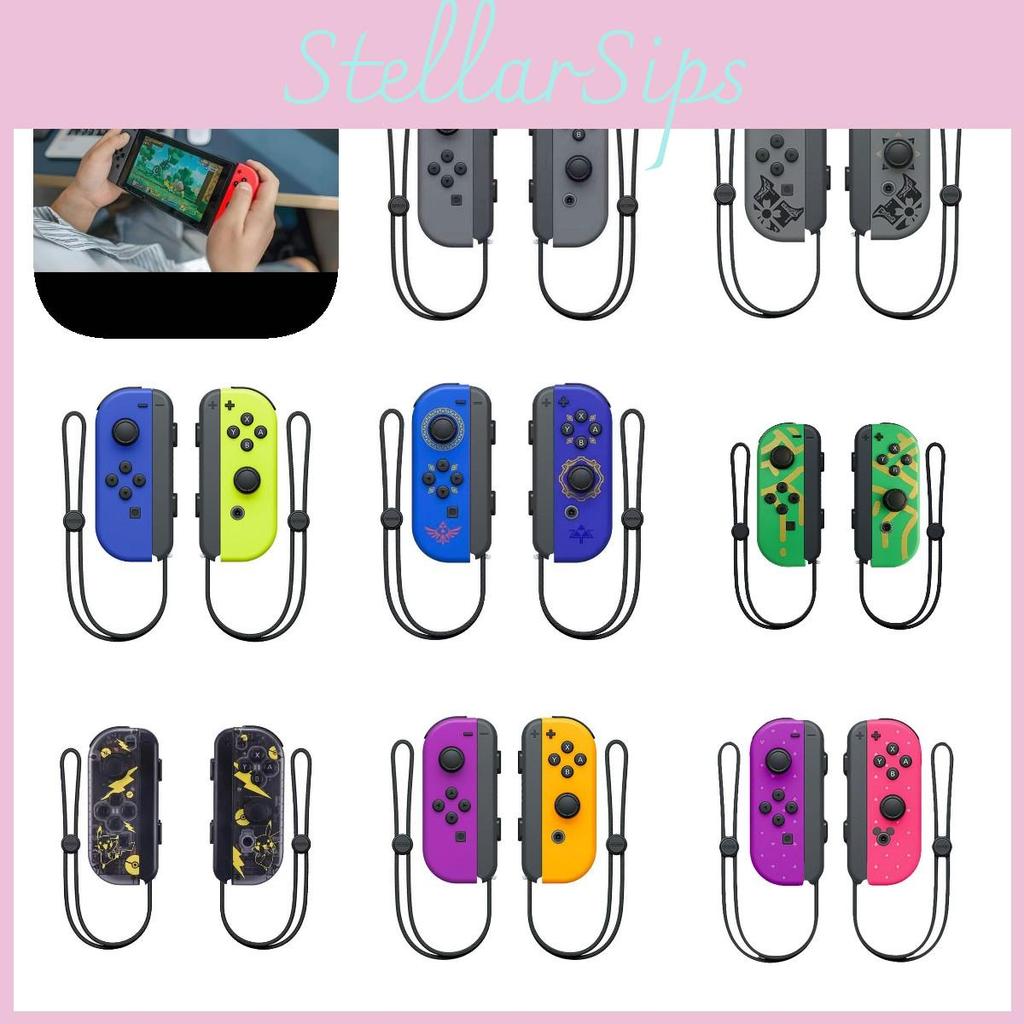 3 Wireless Splatoon Controller L R Pair Compatible For Nintendo Switch Con Joy