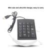 Черная USB-цифровая клавиатура с 19 клавишами, Plug and Play, мини-размер, портативная цифровая клавиатура для бухгалтерии