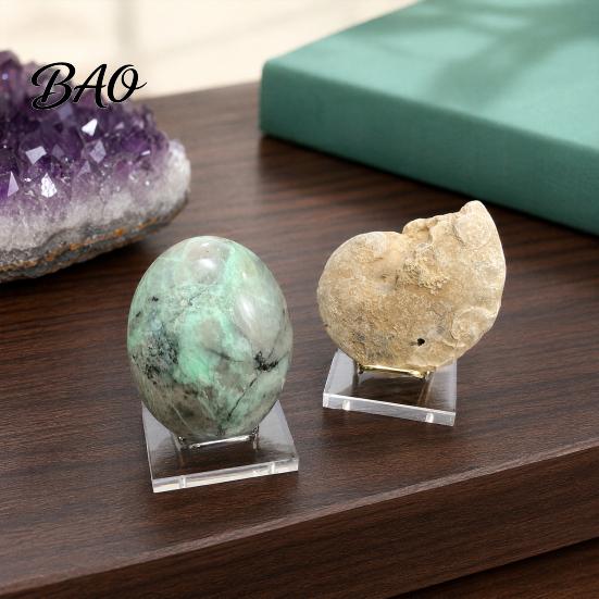 Acrylic Art Display Stand, Clear Tabletop Rock Easel Stands, Small Collectibles Shelf For Holder for Crystal Geodes Mineral Agate Coral Gemstone