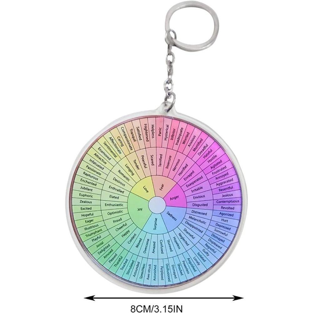 Charm Key Ring Accessories Bag Pendant Car Keyrings Double-Sided  Keychain Feelings Wheel Keychain