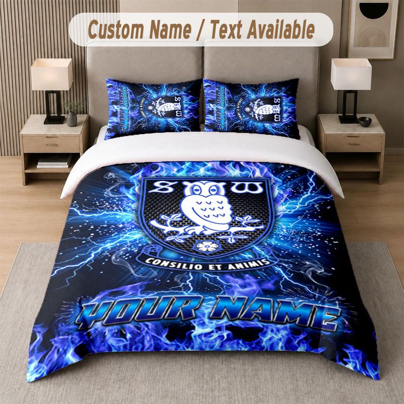 Постельное белье на заказ, рисунок Sheffield Wednesday FC, печать имени/текста, 1 пододеяльник плюс 2 наволочки, домашний текстиль
