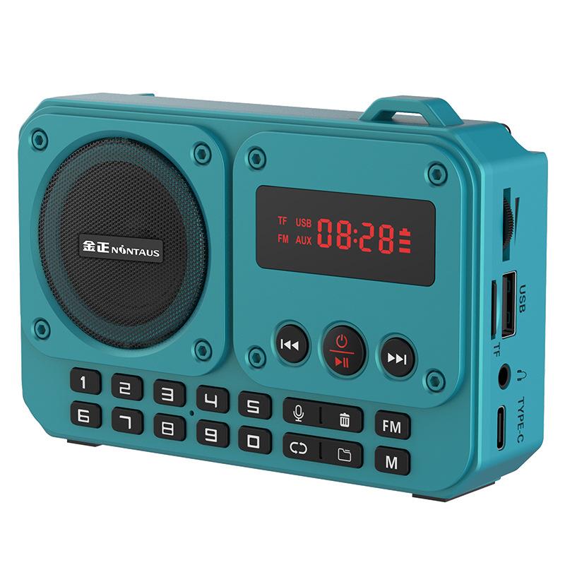 Мини портативный FM-радиоприемник, многофункциональный радиоприемник, Bluetooth-динамик, рекордер со светодиодным дисплеем, переключение папок, TF-карта, воспроизведение U-диска